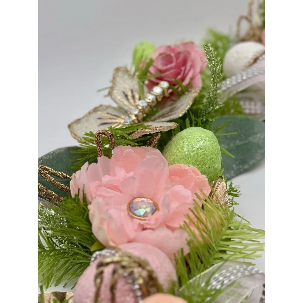 EASTER Capiz Gold Embellished Eggs‎ Butterfly 5ft GARLAND
